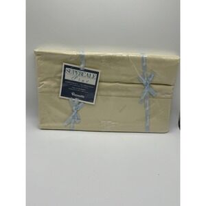 Wamsutta Full Flat Sheet Supercale Plus Wheat 200 Thread Count Vintage NEW
